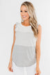 The Sweetest Thing Color Block Tank Top- Grey