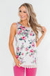Baby It's You Floral Lace Tank Top- Ivory