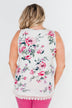 Baby It's You Floral Lace Tank Top- Ivory
