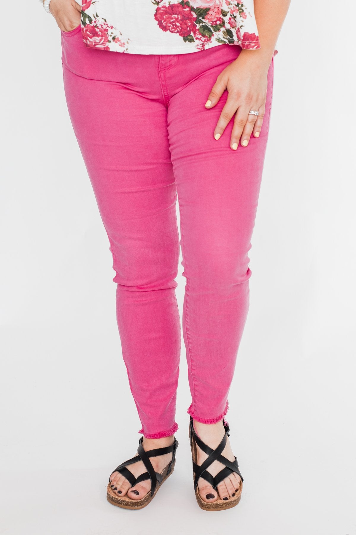 Cello Colored Skinny Jeans- Hot Pink