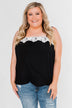 I Hold On Spaghetti Strap Tank Top- Black