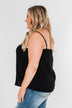 I Hold On Spaghetti Strap Tank Top- Black