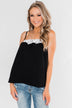 I Hold On Spaghetti Strap Tank Top- Black