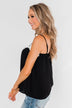 I Hold On Spaghetti Strap Tank Top- Black
