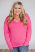 Color Pop Sweatshirt- Bright Pink
