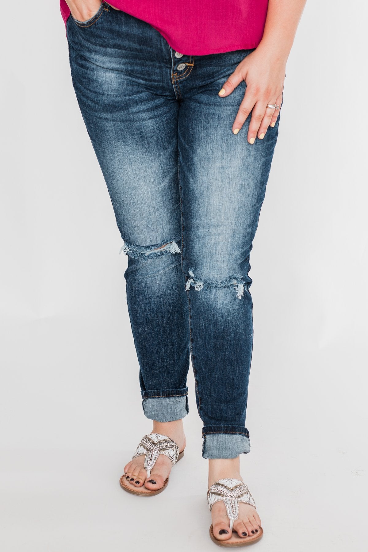 C'est Toi Distressed Skinny Jeans- Bridget Wash