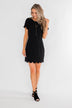 Everywhere With You Fitted Dress- Black