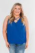 Close To Me Criss Cross Tank Top- Royal Blue