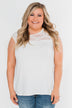 Won't Let You Go Lace Detail Top- White