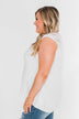 Won't Let You Go Lace Detail Top- White