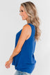 Close To Me Criss Cross Tank Top- Royal Blue