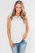 Won't Let You Go Lace Detail Top- White