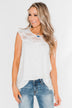 Won't Let You Go Lace Detail Top- White