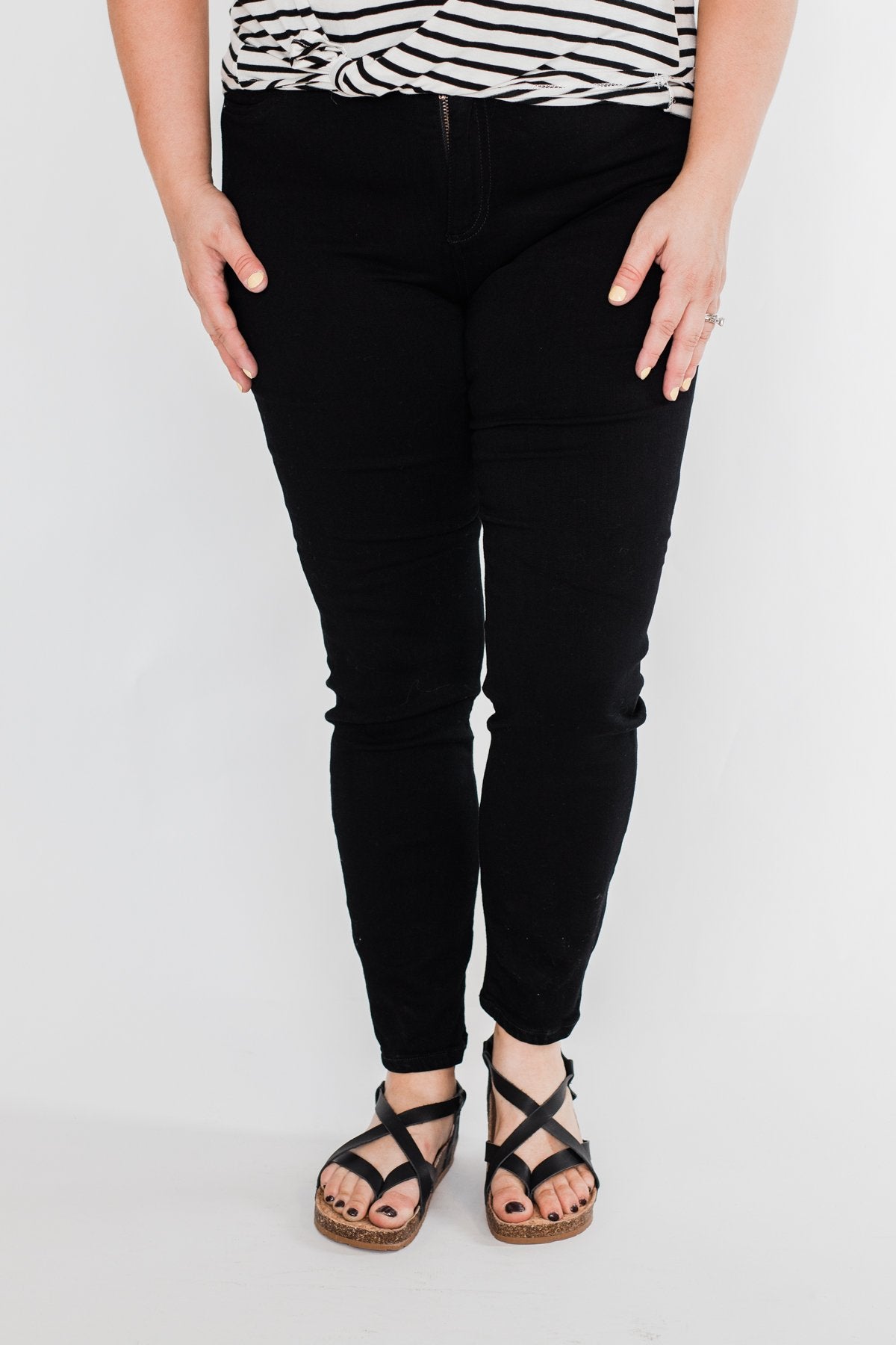 Sneak Peek Non-Distressed Jeans- Black