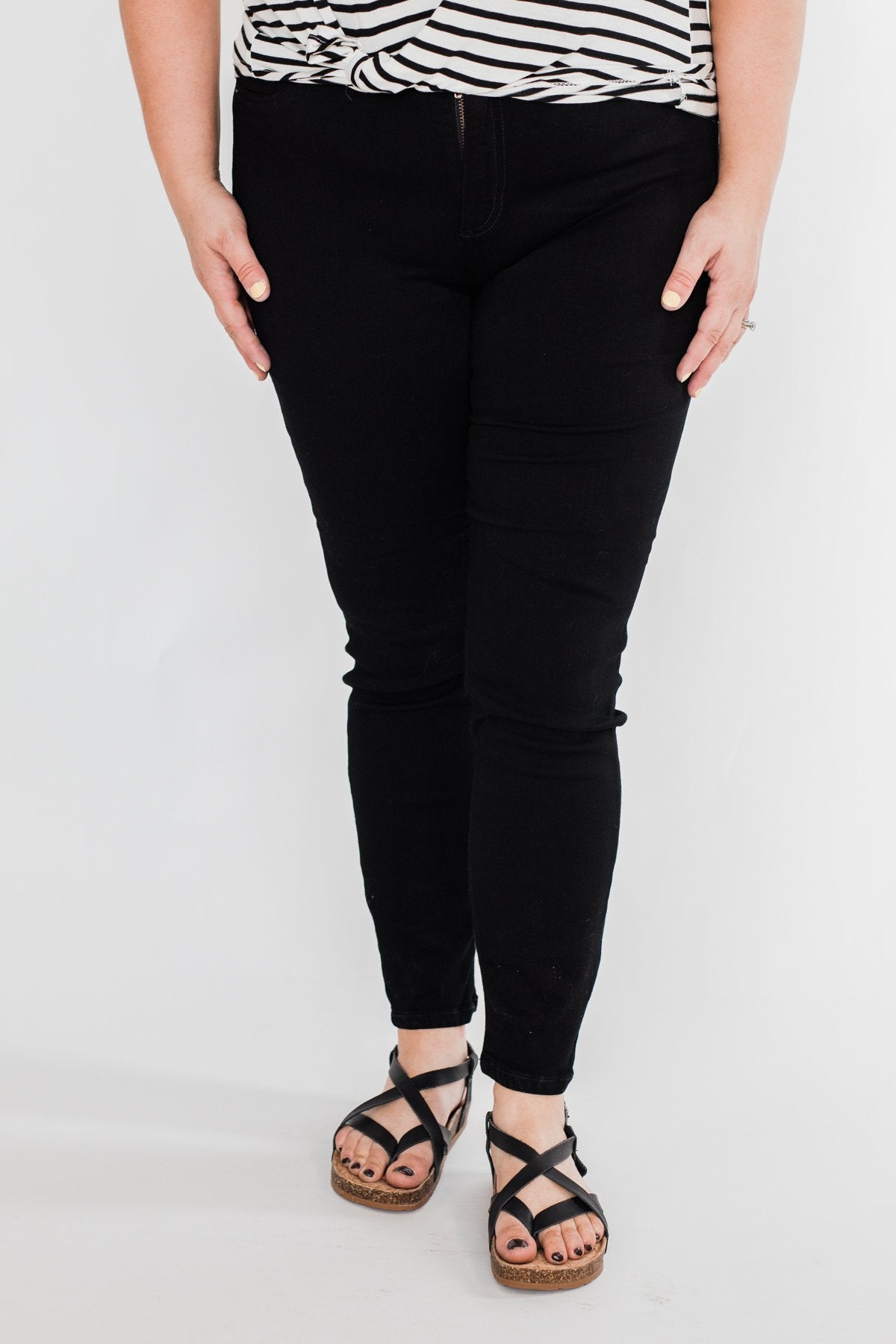 Sneak Peek Non-Distressed Jeans- Black
