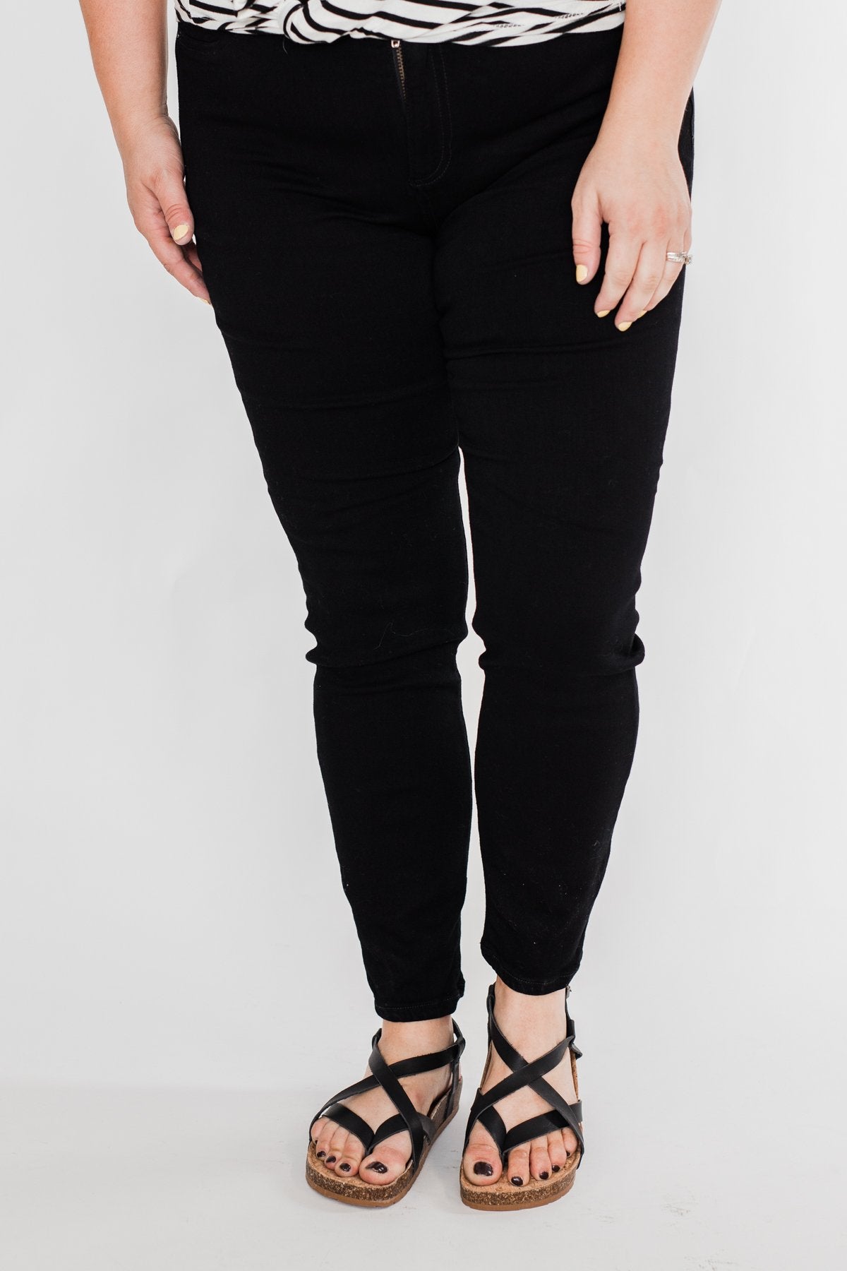 Sneak Peek Non-Distressed Jeans- Black