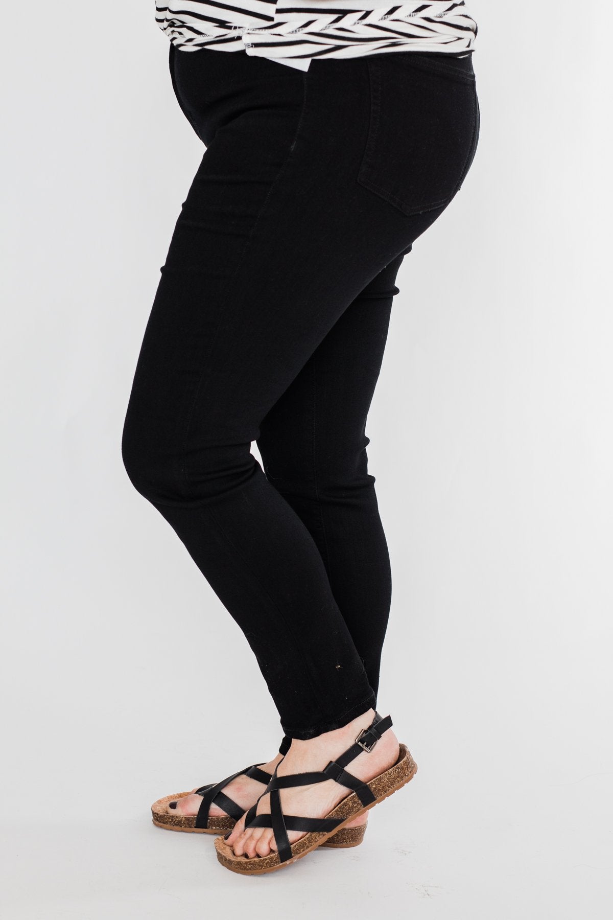 Sneak Peek Non-Distressed Jeans- Black