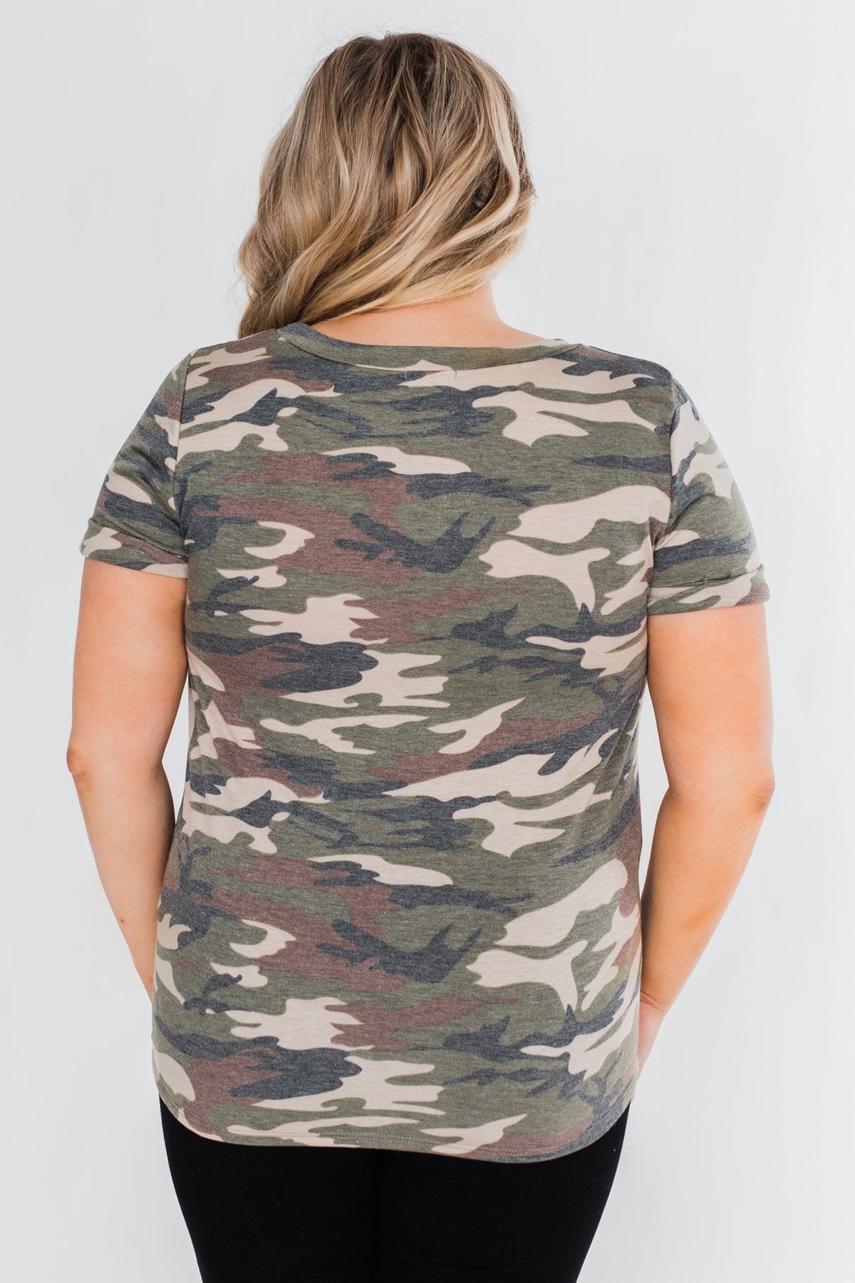 Wouldn't It Be Nice Short Sleeve Top- Camo