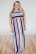 Sun Rays & Beach Days Striped Maxi Dress