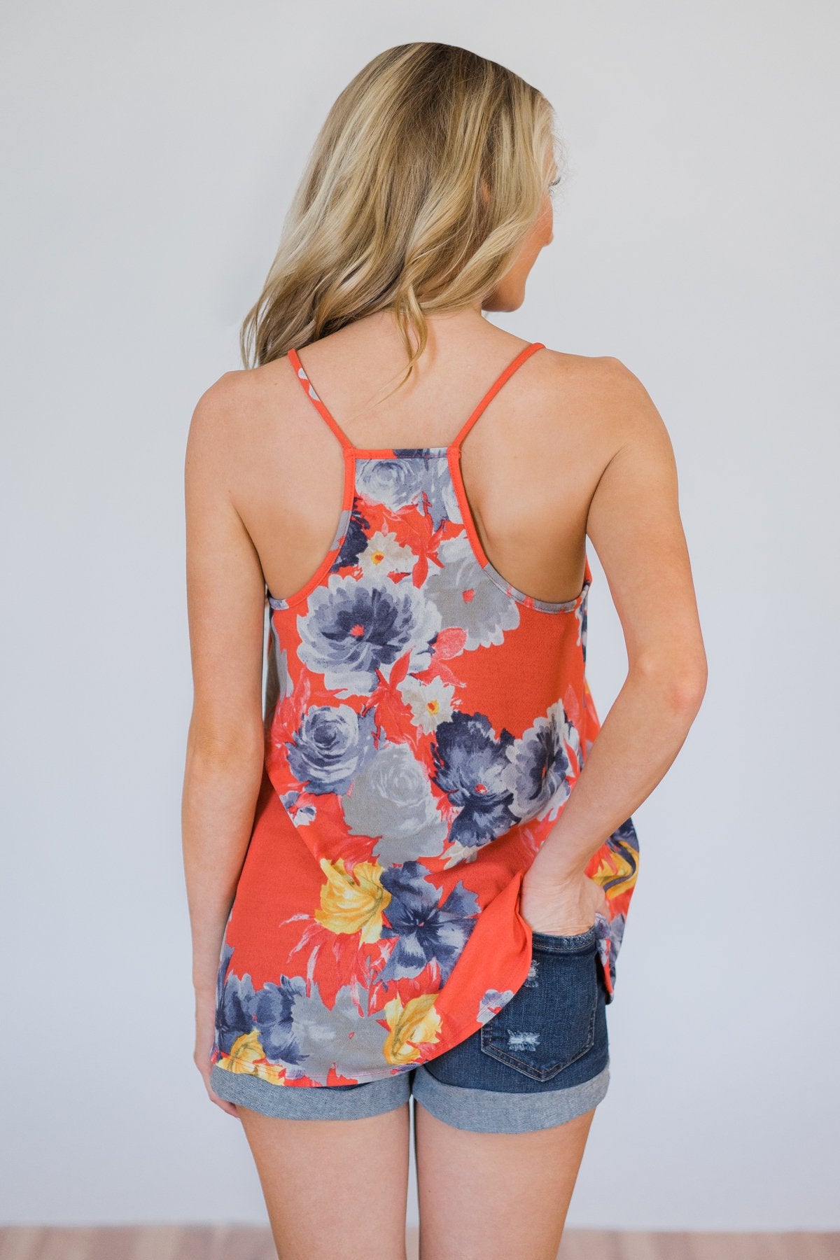 Lucky Coral Tank Top - Floral