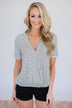 Already There Striped Criss Cross Top