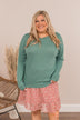 Light The Spark Long Sleeve Top- Green
