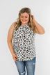 Be Fearless Leopard Tank Top- Off White