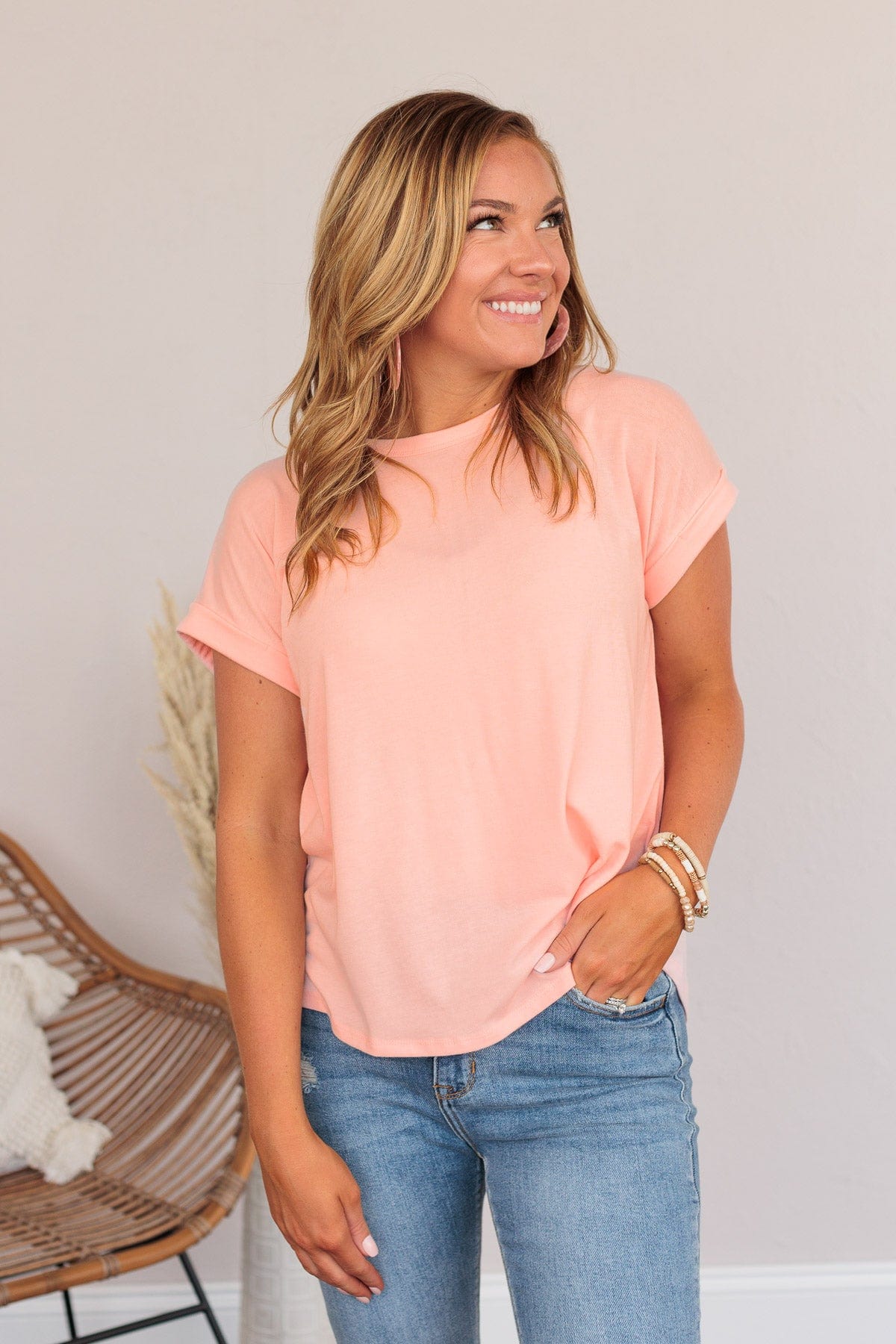 Gotta Know Your Name Pleated Top- Pink