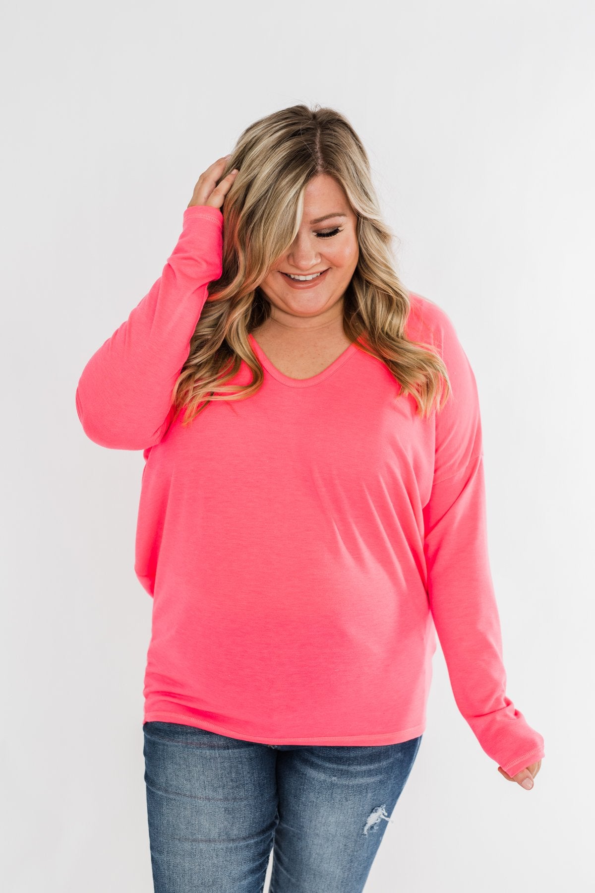 Dolman Sleeve Solid Lounge Top- Neon Pink – The Pulse Boutique