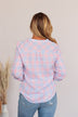 Need Some Clarity Plaid Pocket Top- Pink