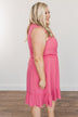 Living My Best Life Wrap Sleeveless Dress- Berry