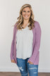 Cloud Nine Waffle Knit Cardigan- Lavender