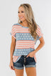 Show Your Spirit Printed Top- Americana