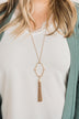 Pendant Chain Tassel Necklace- Gold