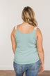 Choose Hope Lace Tank Top- Soft Turquoise