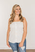 Now Or Never Button Tank Top- Ivory