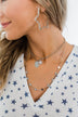Glam Star Tier Necklace- Silver