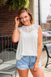 Can't Ignore You Lace Top- Ivory