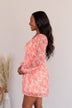 Never Lose Hope Floral Mini Dress- Coral
