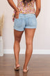 KanCan Button Fly Low-Rise Shorts- Isley Wash