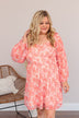 Never Lose Hope Floral Mini Dress- Coral