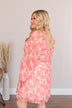 Never Lose Hope Floral Mini Dress- Coral