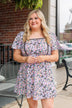 Gentle Morning Breeze Mini Dress- Black & Peach