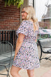 Gentle Morning Breeze Mini Dress- Black & Peach