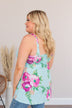 Want Your Attention Floral Tank- Light Blue