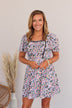 Gentle Morning Breeze Mini Dress- Black & Peach