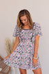 Gentle Morning Breeze Mini Dress- Black & Peach