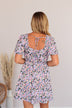 Gentle Morning Breeze Mini Dress- Black & Peach