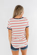 Seize The Day Stripes & Stars Top- Red, Ivory, & Navy