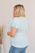 Fly Above The Rest Flutter Sleeve Top- Baby Blue